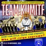 First time in  Bengal Karate, TEAM KUMITE CHAMPIONSHIP 16th November 2024 at Khudiram Anushilan Kendra (Kolkata).