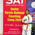 Ms. Debanjali Karmokar, representing the Karate Do Association of Bengal, was an esteemed member of the National Squad.